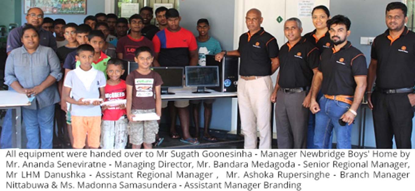 Siyapatha Finance PLC donate IT equipment to the Newbridge Boys’ Home