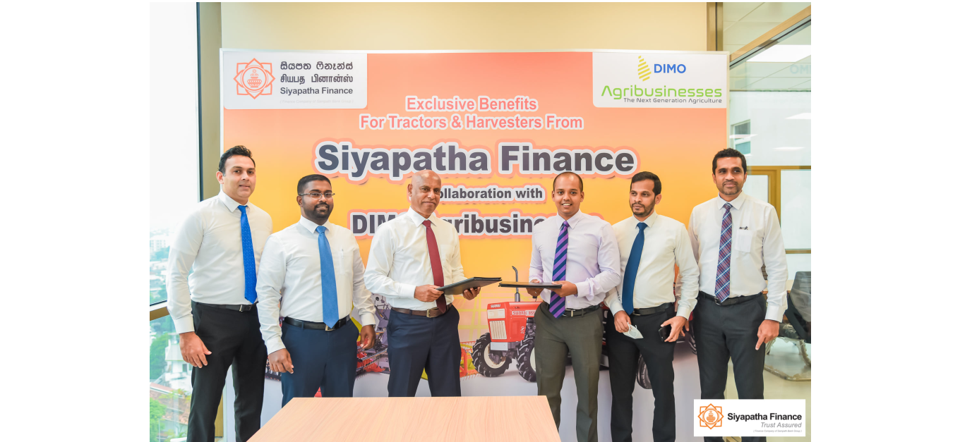Siyapatha Finance PLC partners DIMO Agribusinesses for agriculture mechanization drive